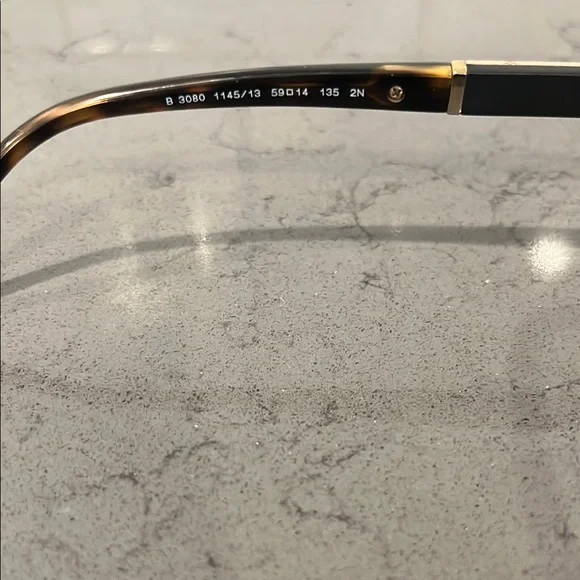 Burberry Gold Aviator Sunglasses - Prescription Lenses - Picture 7 of 12